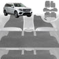 6D Diamond Car Floor Mats for Mercedes-Benz GLS-Class (X166)2012-2019-Ultimate Set-Grey-Outback GT