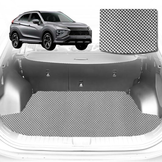 6D Diamond Car Boot Mat for Mitsubishi Eclipse Cross 2017-Current-Cargo Mat-Grey-Outback GT