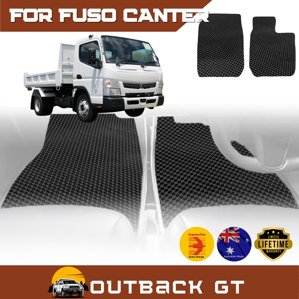 6D Diamond Car Floor Mats for Mitsubishi Fuso Canter (8th Gen)2010-Current Front Set | Heavy Duty Carpet Liner