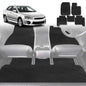 6D Diamond Car Floor Mats for Mitsubishi Lancer 2007-2017-Full Set-Black-Outback GT