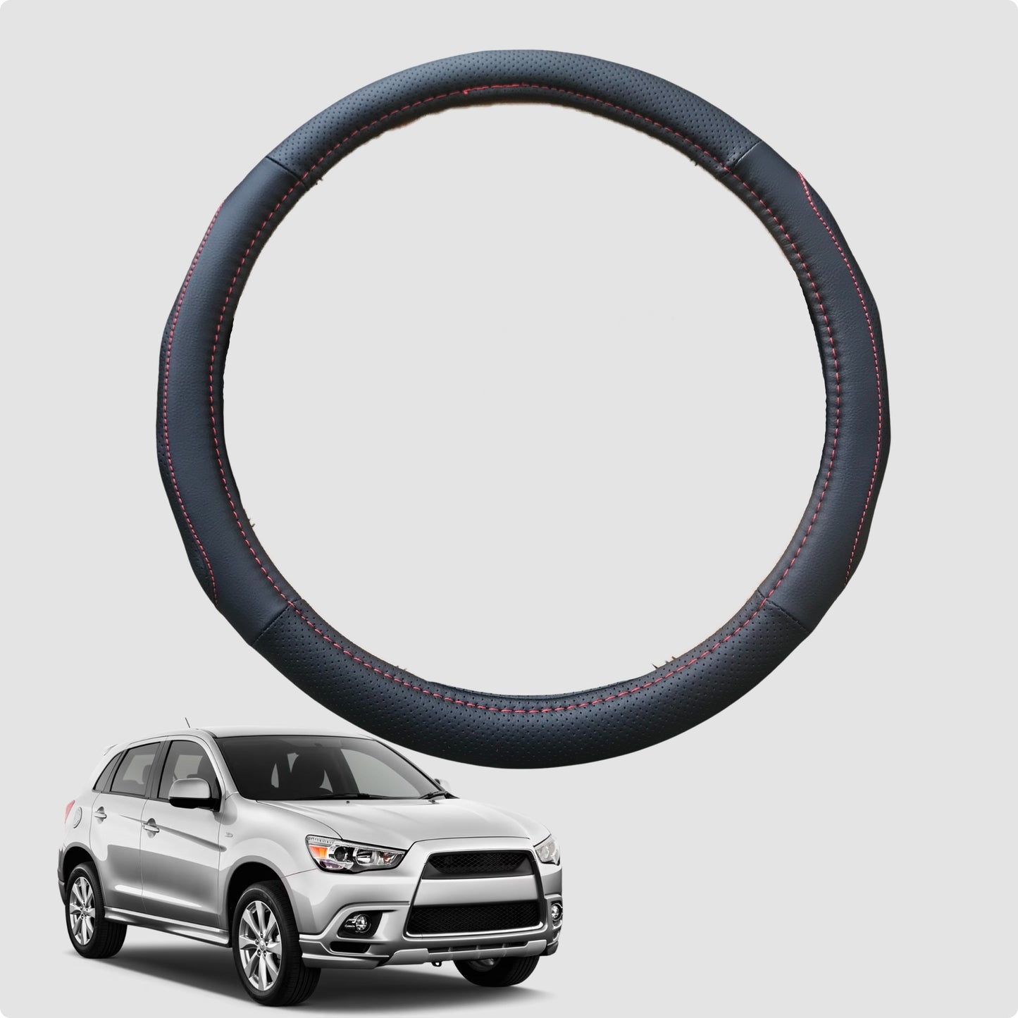 Steering Wheel Cover for Mitsubishi Outlander 2006-2012 38CM Leather | Circle