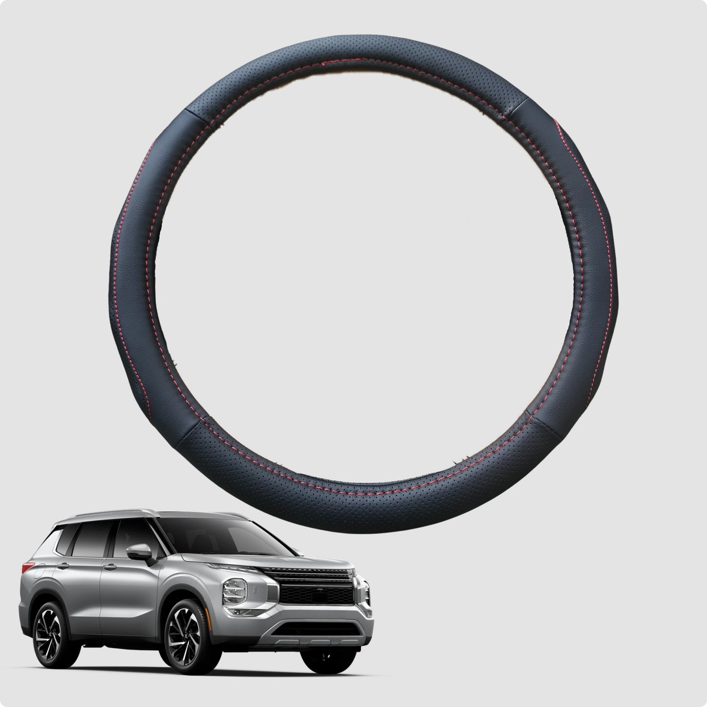 Steering Wheel Cover for Mitsubishi Outlander 2022-Current 38CM Leather | Circle