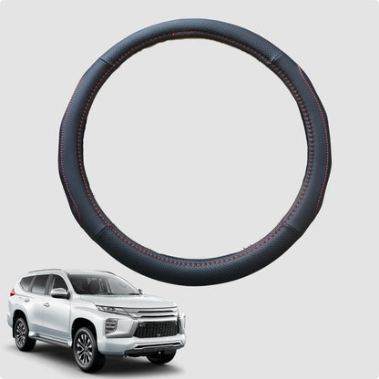 Steering Wheel Cover for Mitsubishi Pajero 2006-2021 38CM Leather | Circle