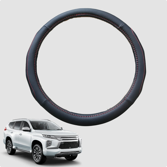 Steering Wheel Cover for Mitsubishi Pajero 2006-2021 38CM Leather | Circle