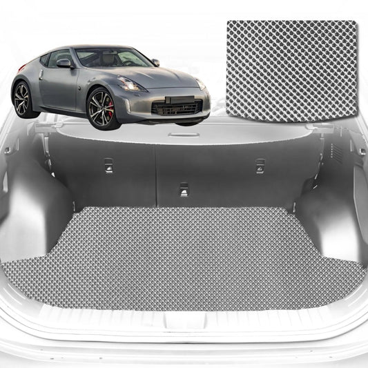 6D Diamond Car Boot Mat for Nissan 370Z Auto 2009-2021-Cargo Mat-Grey-Outback GT