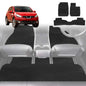 6D Diamond Car Floor Mats for Nissan Dualis 2007-2014-Full Set-Black-Outback GT