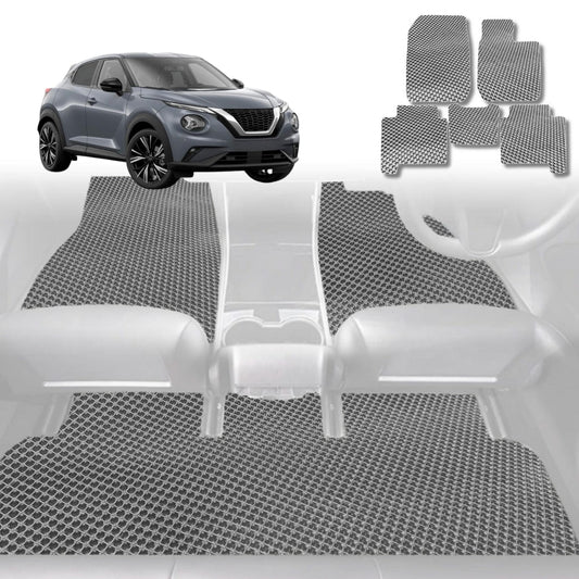 6D Diamond Car Floor Mats for Nissan JUKE 2020-Current-Full Set-Grey-Outback GT