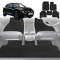 6D Diamond Car Floor Mats for Nissan JUKE 2013-2019-Full Set-Black-Outback GT