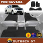 6D Diamond Car Floor Mats for Nissan Navara Dual Cab (D40 ST/STX)2005-2015 Full Set | Heavy Duty Carpet Liner