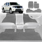 6D Diamond Car Floor Mats for Nissan Navara Dual Cab (D40 ST/STX)2005-2015-Full Set-Grey-Outback GT