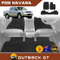 6D Diamond Car Floor Mats for Nissan Navara Dual Cab (DX/D22 STR)1997-2018 Full Set | Heavy Duty Carpet Liner