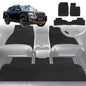 6D Diamond Car Floor Mats for Nissan Navara Dual Cab (Pro-4x With Spray Liner Or No Liner)2022-Current-Full Set-Black-Outback GT