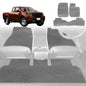 6D Diamond Car Floor Mats for Nissan Navara King Cab 2015-Current-Full Set-Grey-Outback GT