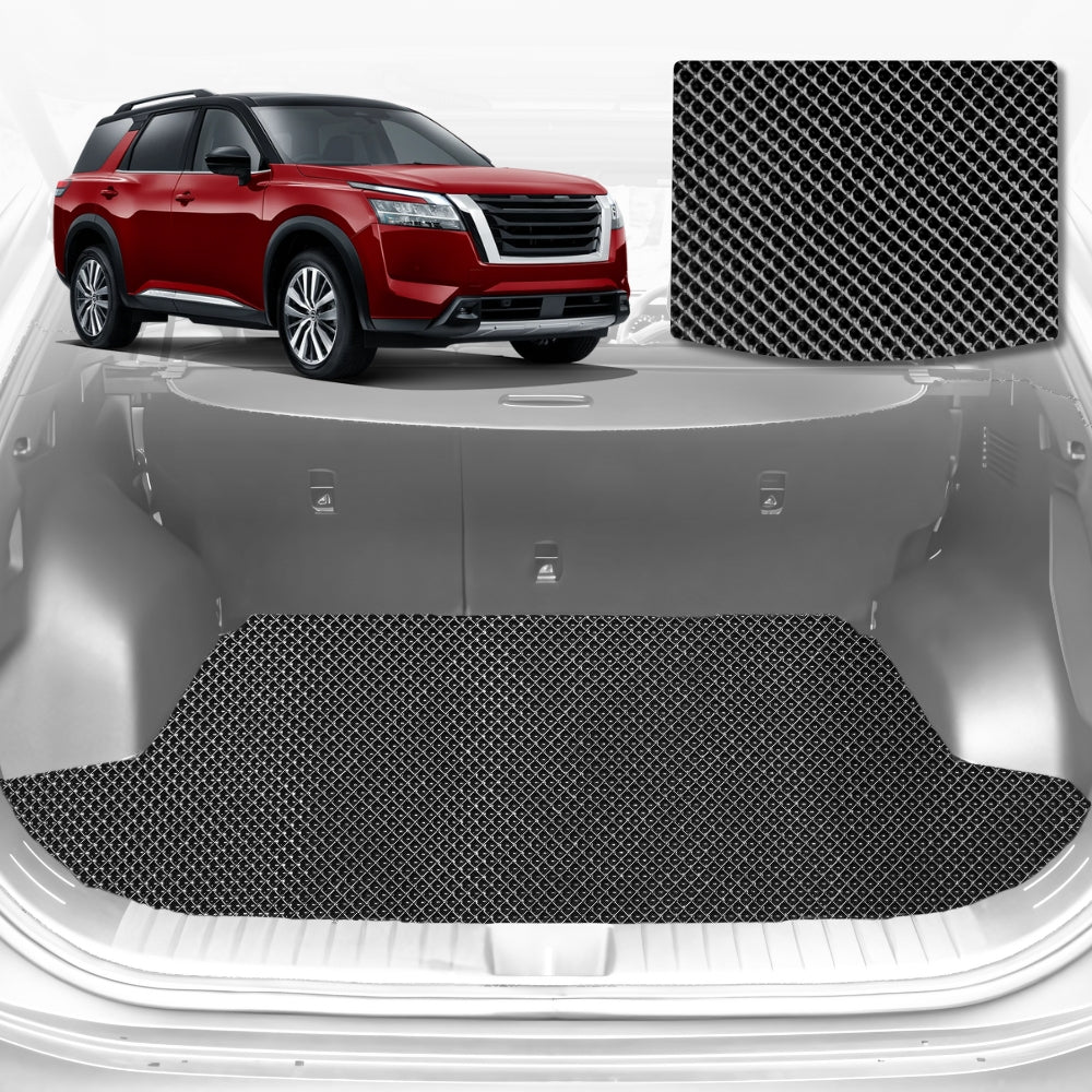 6D Diamond Car Boot Mat for Nissan Pathfinder (R52)2013-2021-Cargo Mat-Black-Outback GT