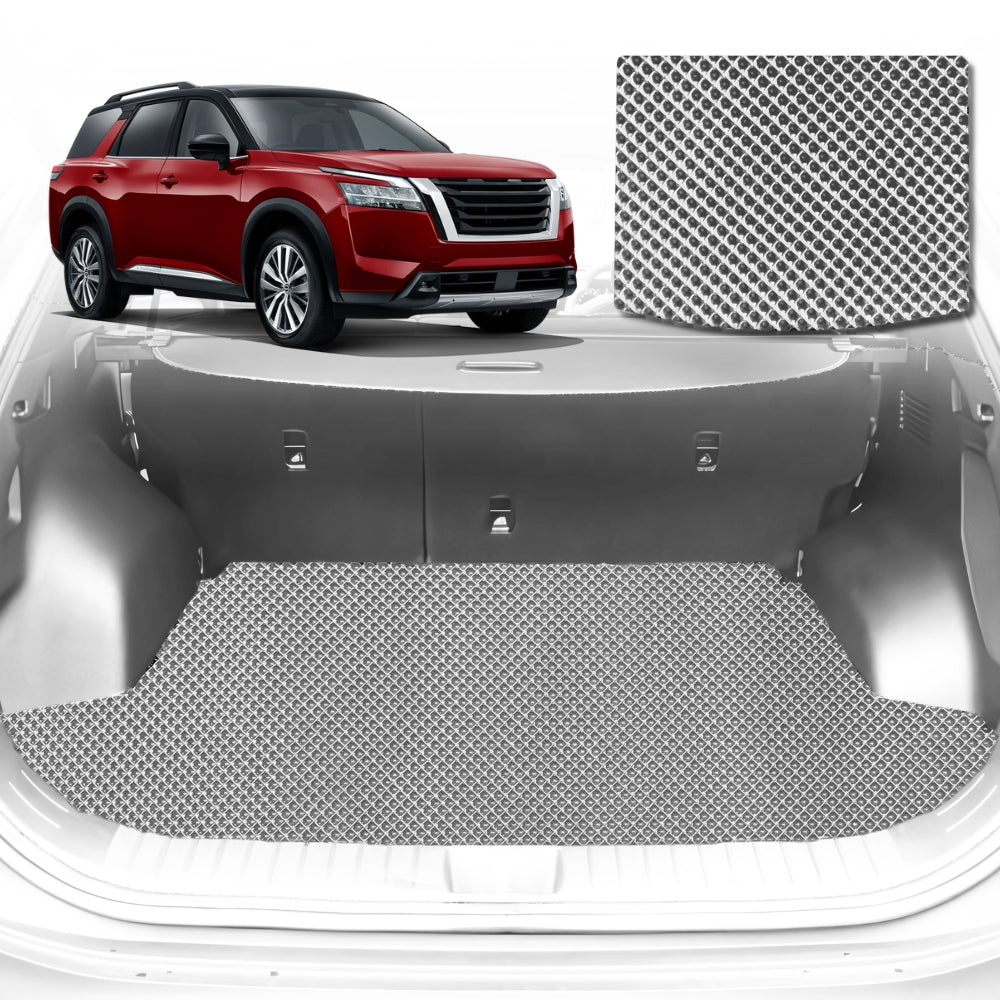 6D Diamond Car Boot Mat for Nissan Pathfinder (R52)2013-2021-Cargo Mat-Grey-Outback GT
