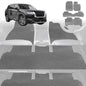 6D Diamond Car Floor Mats for Nissan Pathfinder 8 seater (R53)2022-Current-Ultimate Set-Grey-Outback GT