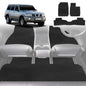 6D Diamond Car Floor Mats for Nissan Patrol Y61 1997-2016 SUV GU-Full Set-Black-Outback GT