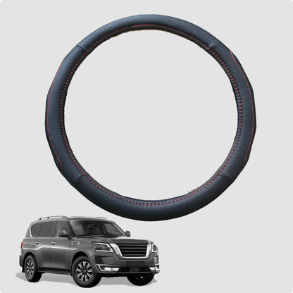Steering Wheel Cover for Nissan Patrol Y62 2013-Current 38CM Leather | Circle