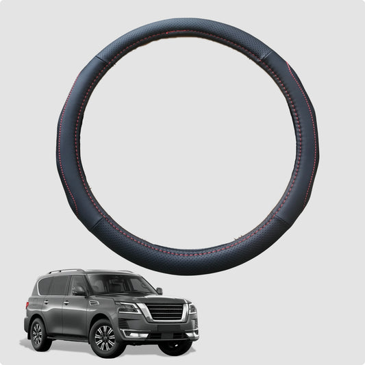 Steering Wheel Cover for Nissan Patrol Y62 2013-Current 38CM Leather | Circle