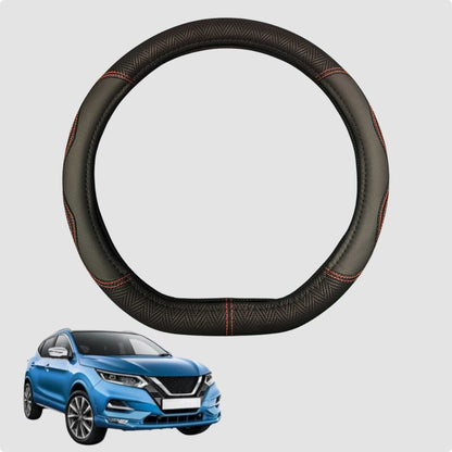 Steering Wheel Cover for Nissan QASHQAI 2014-2021 38CM Leather | D-Shape