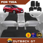 6D Diamond Car Floor Mats for Nissan Tiida 2006-2013 Full Set | Heavy Duty Carpet Liner