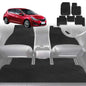 6D Diamond Car Floor Mats for Nissan Tiida 2006-2013-Full Set-Black-Outback GT