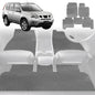 6D Diamond Car Floor Mats for Nissan X-TRAIL 2007-2014-Full Set-Grey-Outback GT