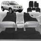 6D Diamond Car Floor Mats for Nissan X-TRAIL 2007-2014-Full Set-Black-Outback GT