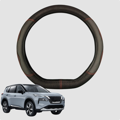 Steering Wheel Cover for Nissan X-TRAIL 2022-Current 38CM Leather | D-Shape