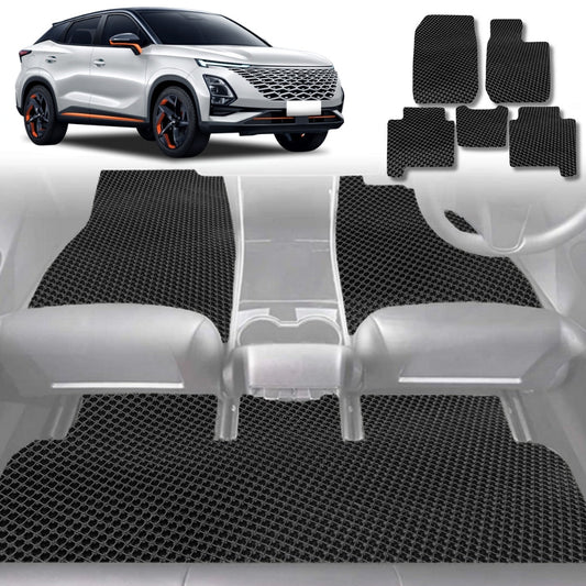 6D Diamond Car Floor Mats for Omoda 5 GT 2024-Current-Full Set-Black-Outback GT