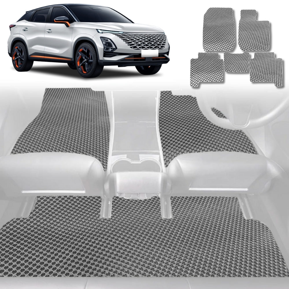 6D Diamond Car Floor Mats for Omoda 5 GT 2024-Current-Full Set-Grey-Outback GT