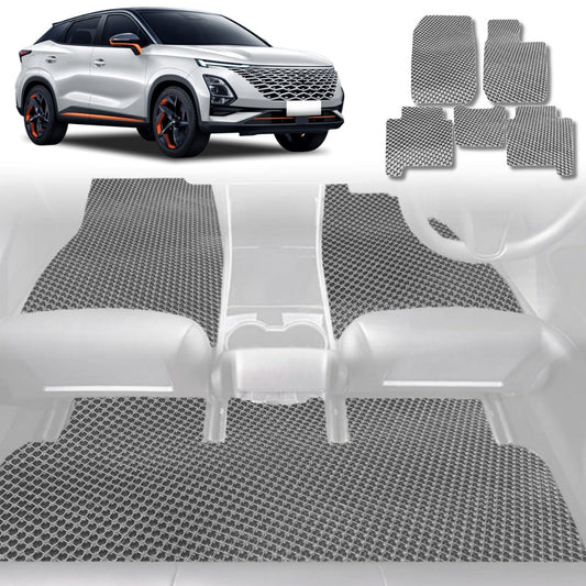 6D Diamond Car Floor Mats for Omoda 5 GT 2024-Current-Full Set-Grey-Outback GT