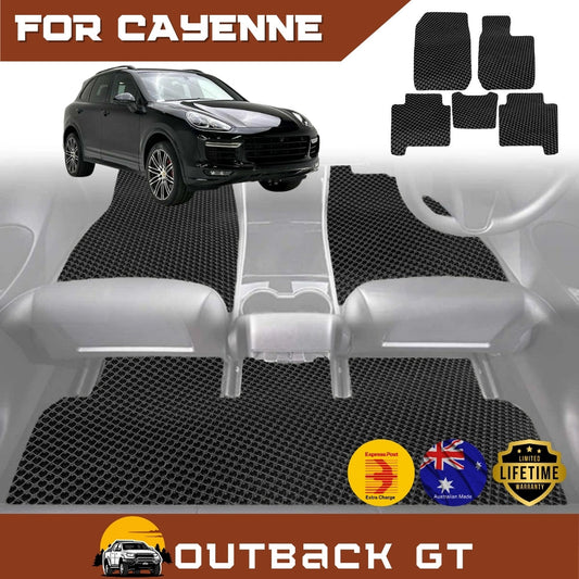 6D Diamond Car Floor Mats for Porsche Cayenne 92A 2011-2017 Full Set | Heavy Duty Carpet Liner