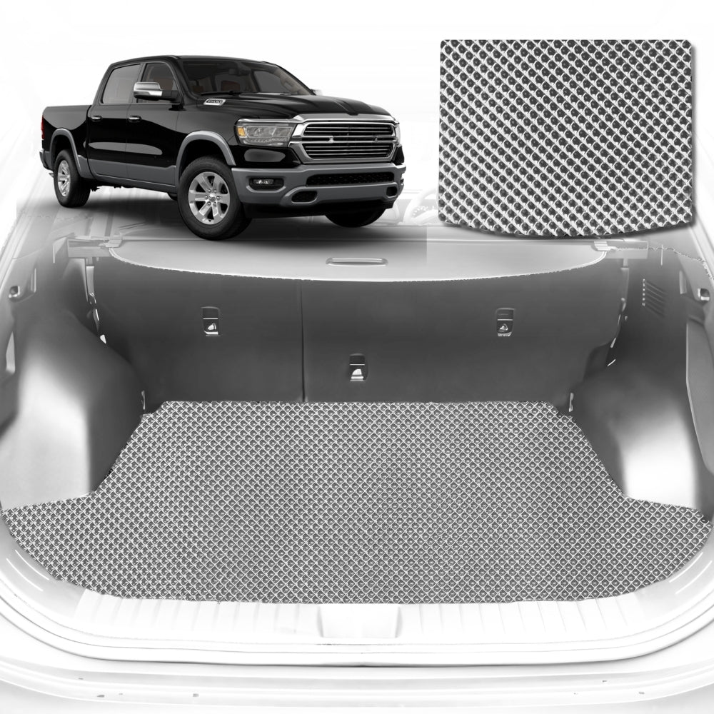 6D Diamond Car Boot Mat for RAM 1500 Laramie (DT)2019-Current-Cargo Mat-Grey-Outback GT