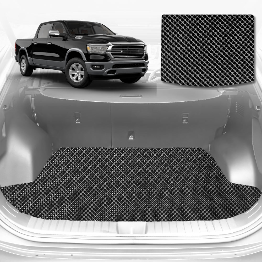 6D Diamond Car Boot Mat for RAM 1500 Laramie (DT)2019-Current-Cargo Mat-Black-Outback GT