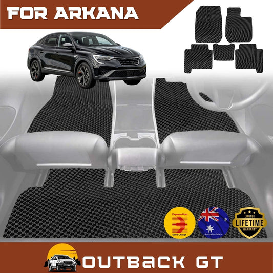 6D Diamond Car Floor Mats for Renault Arkana 2021-Current Full Set | Heavy Duty Carpet Liner