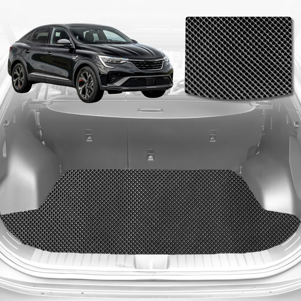 6D Diamond Car Boot Mat for Renault Arkana 2021-Current-Cargo Mat-Black-Outback GT