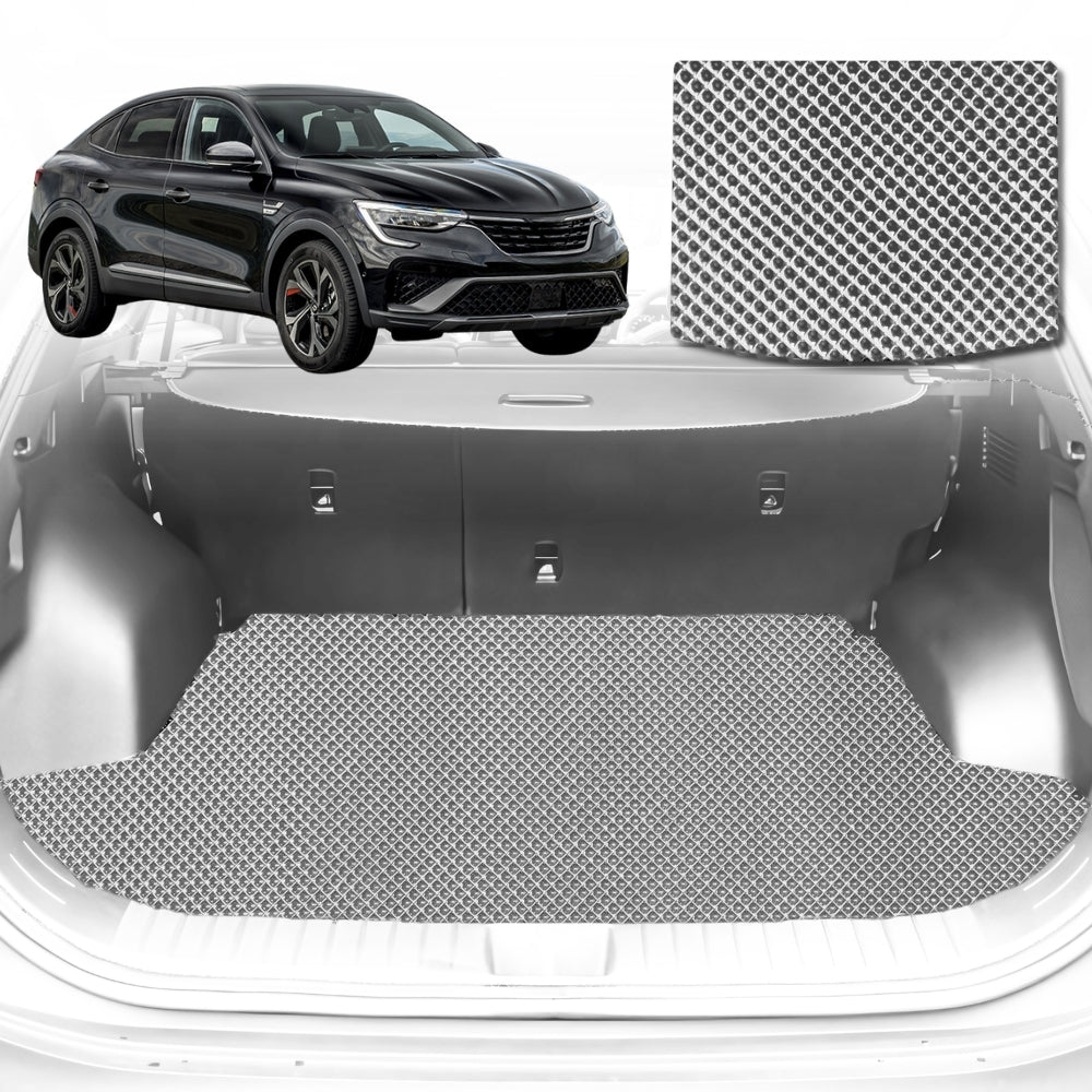6D Diamond Car Boot Mat for Renault Arkana 2021-Current-Cargo Mat-Grey-Outback GT