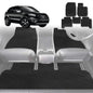 6D Diamond Car Floor Mats for Renault KOLEOS 2016-Current-Full Set-Black-Outback GT