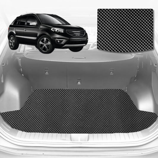 6D Diamond Car Boot Mat for Renault KOLEOS (HC)2016-Current-Cargo Mat-Black-Outback GT
