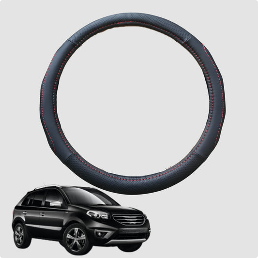 Steering Wheel Cover for Renault KOLEOS 2016-Current 38CM Leather | Circle