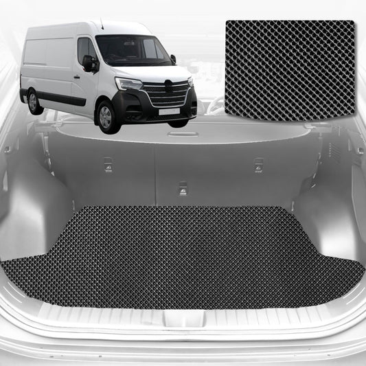 6D Diamond Car Boot Mat for Renault Master Van X70, X622010-Current-Cargo Mat-Black-Outback GT