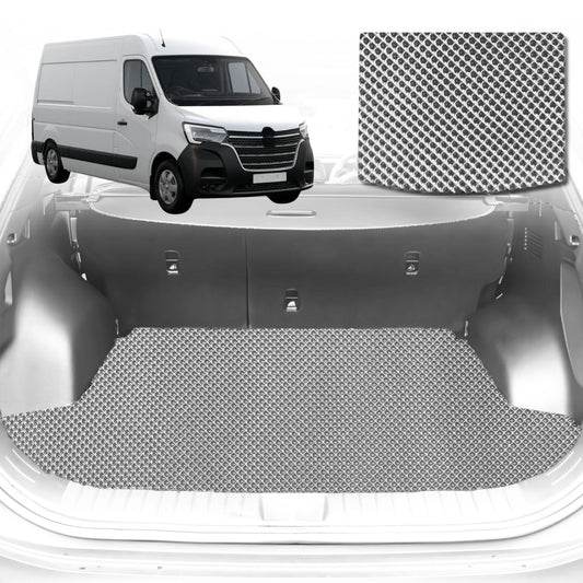 6D Diamond Car Boot Mat for Renault Master Van X70, X622010-Current-Cargo Mat-Grey-Outback GT