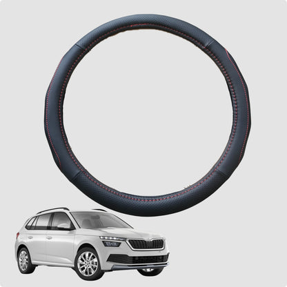 Steering Wheel Cover for Skoda Kamiq 2019-Current 38CM Leather | Circle