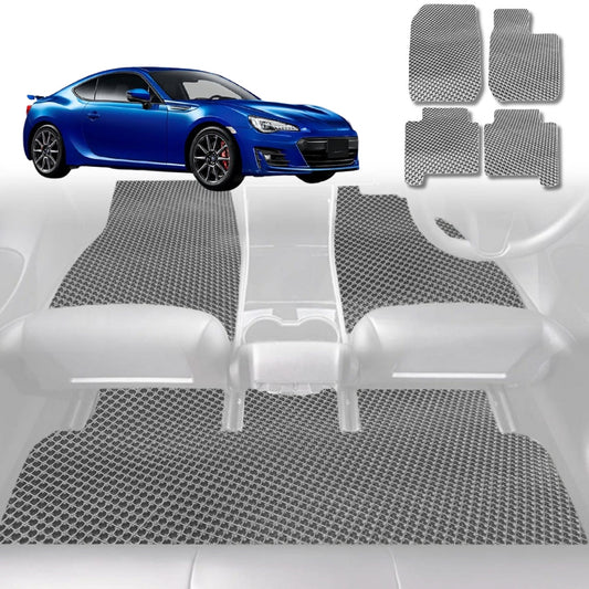 6D Diamond Car Floor Mats for Subaru BRZ 2021-Current-Full Set-Grey-Outback GT