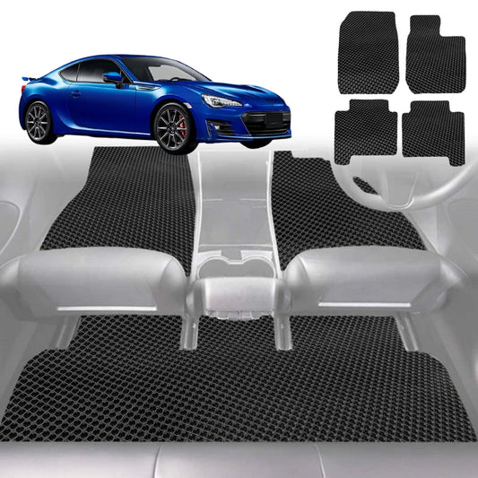6D Diamond Car Floor Mats for Subaru BRZ 2021-Current-Full Set-Black-Outback GT