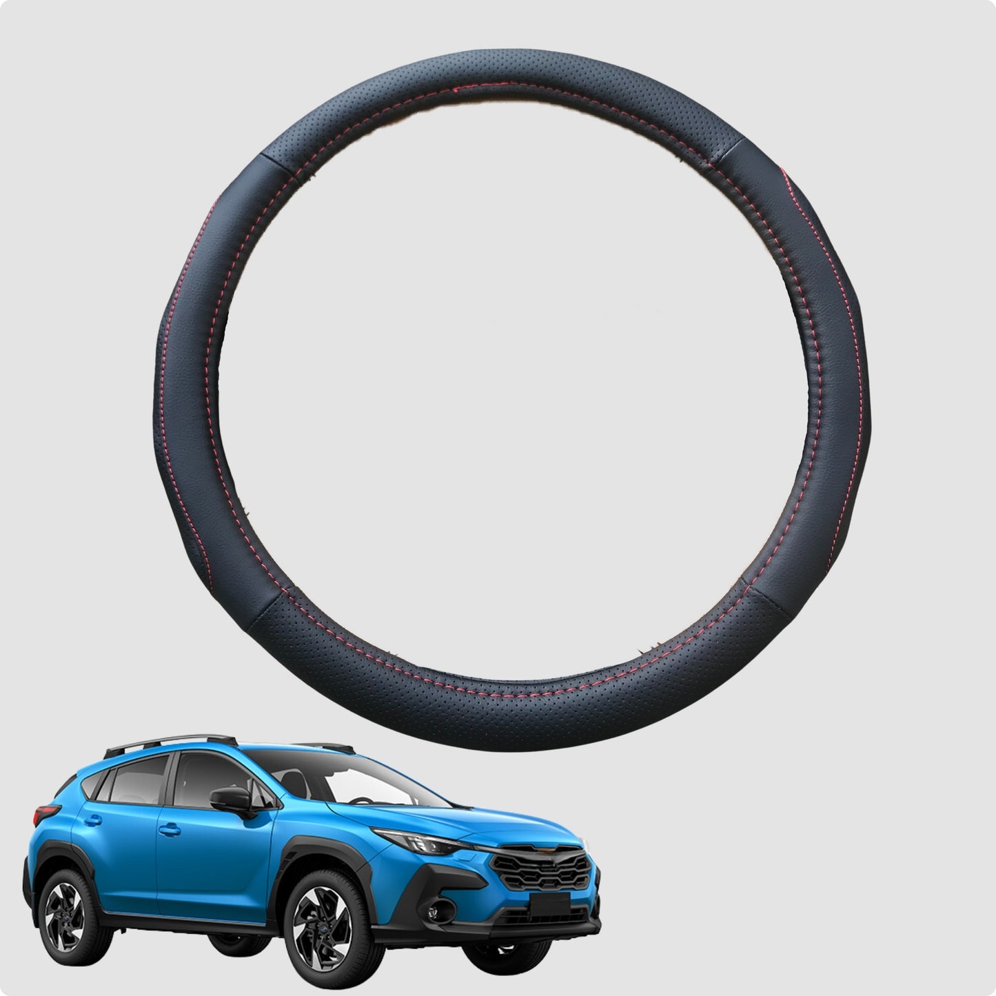 Steering Wheel Cover for Subaru Crosstrek 2023-Current 38CM Leather | Circle