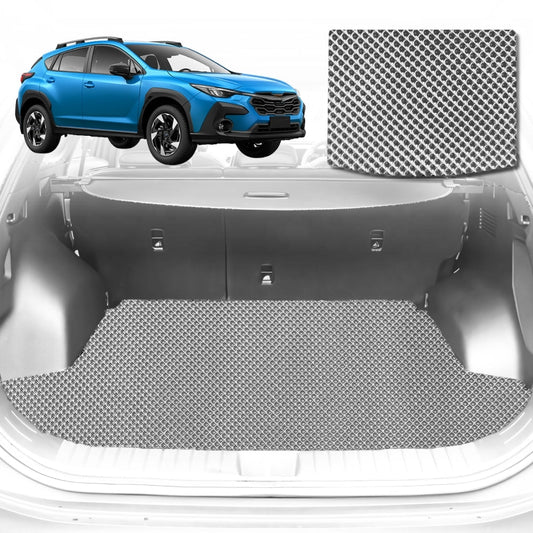 6D Diamond Car Boot Mat for All-new Subaru Crosstrek (GU) 2023-Current Hybrid-Cargo Mat-Grey-Outback GT