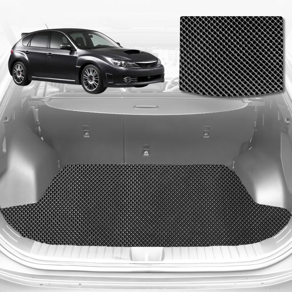 6D Diamond Car Boot Mat for Subaru Impreza G32007-2011-Hatch-Cargo Mat-Black-Outback GT