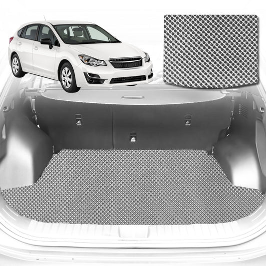 6D Diamond Car Boot Mat for Subaru Impreza G3, G42011-2016-Sedan-Cargo Mat-Grey-Outback GT